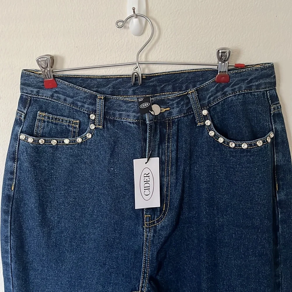 DENIM FIT AND FLARE PANTS - Picture 3 of 4